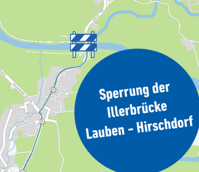 Brücke gesperrt: Änderungen für Fahrgäste aus Lauben