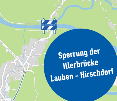 Brücke gesperrt: Änderungen für Fahrgäste aus Lauben