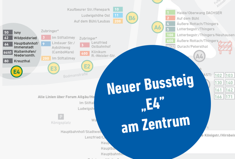 Ab 7. April 2026: Linie 62 hält wieder am Zentrum