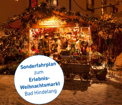 Sonderfahrplan zum Bad Hindelanger Erlebnisweihnachtsmarkt