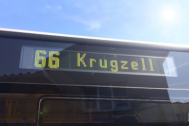 Fahrplanänderung auf der Linie 66