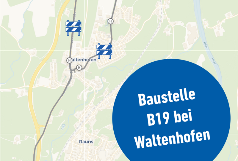 B19: Umleitung Richtung Norden (Linien 64 & 65) ab 15.06.