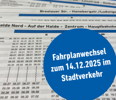 Nachschärfung bei den Stadtbus-Linien zum 14. Dezember