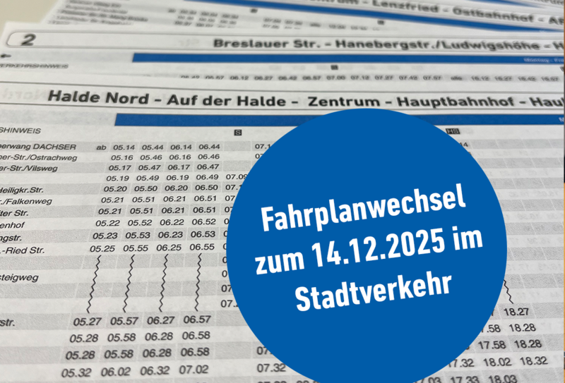 Nachschärfung bei den Stadtbus-Linien zum 14. Dezember