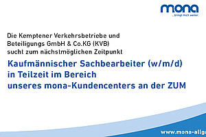 Kaufmännischer Sachbearbeiter (w/m/d) im mona-Kundencenter