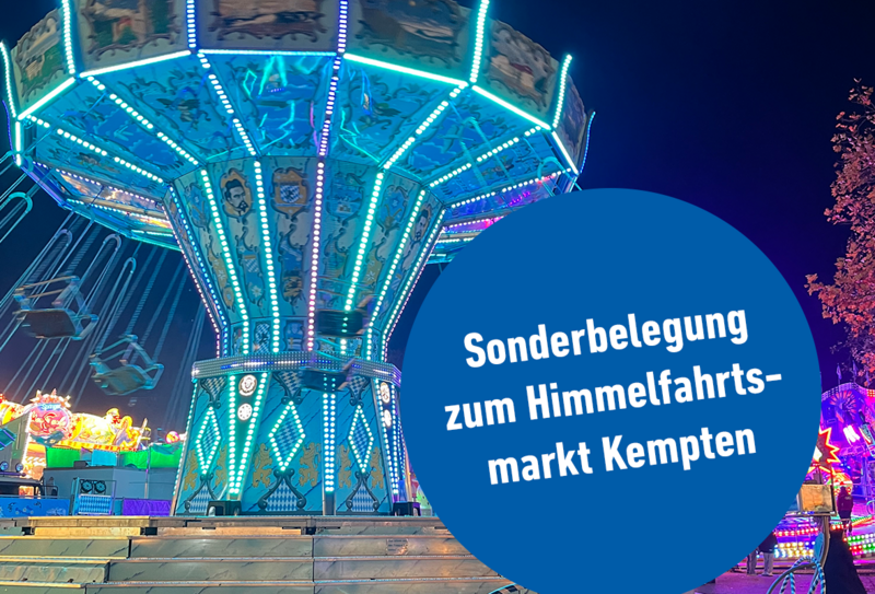 Himmelfahrtsmarkt Kempten 2026: Sonderbussteigbelegung am Zentrum