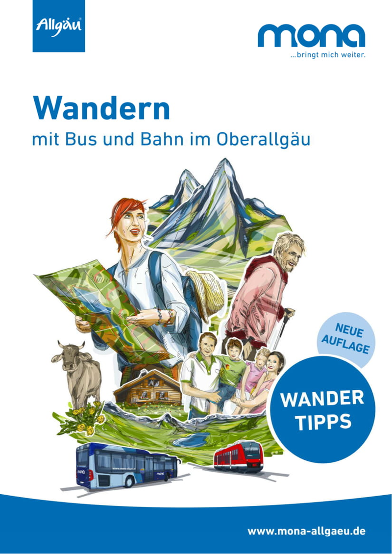 Entspannt mit Bus und Bahn in die Allgäuer Berge - Neuauflage des Wanderheftes „Wandern mit Bus und Bahn im Oberallgäu“