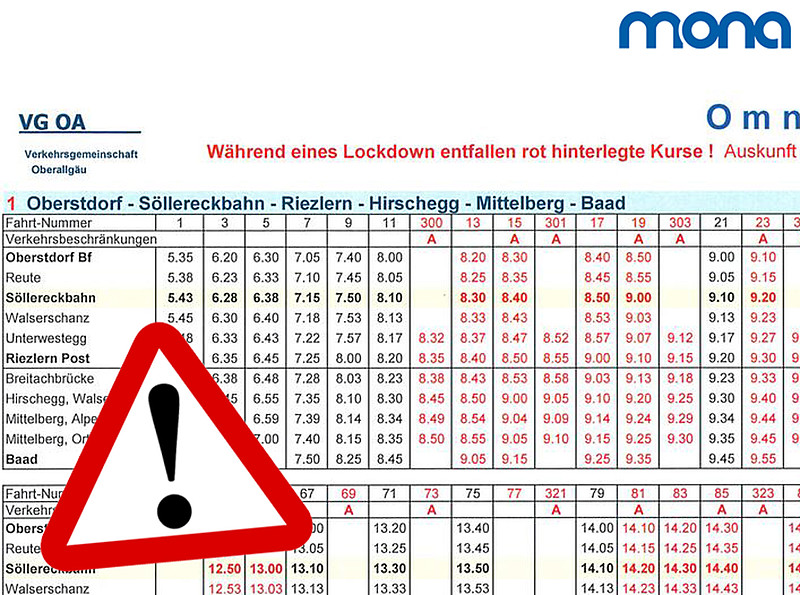 Schulfahrten ab dem 22.02 im südlichen Oberallgäu