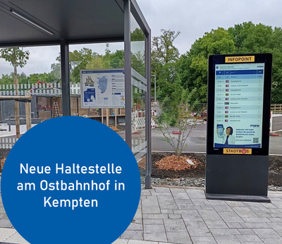 Neue Haltestelle am Ostbahnhof in Kempten ab dem 14. Mai 2025