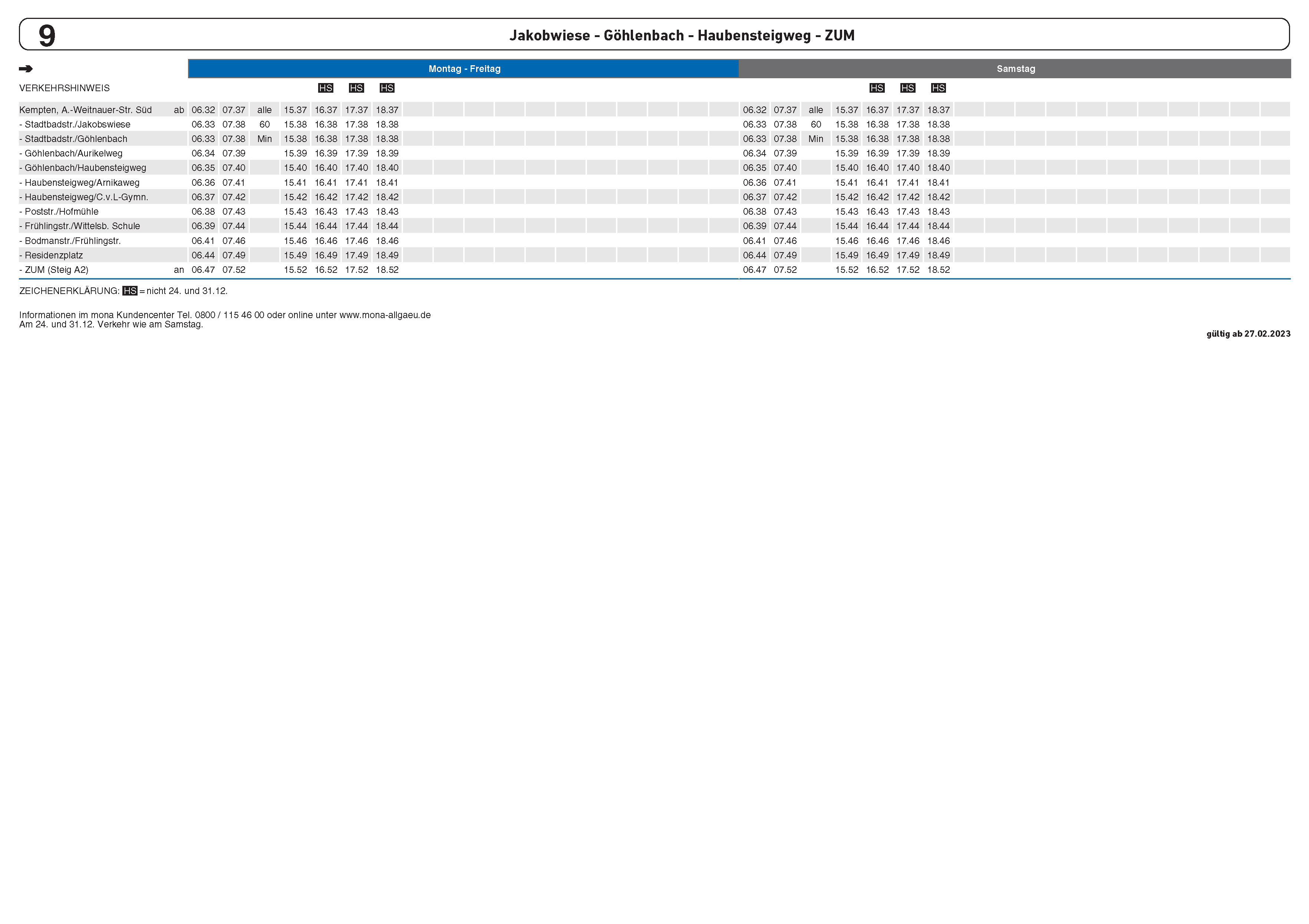 Linie 9 Seite 1