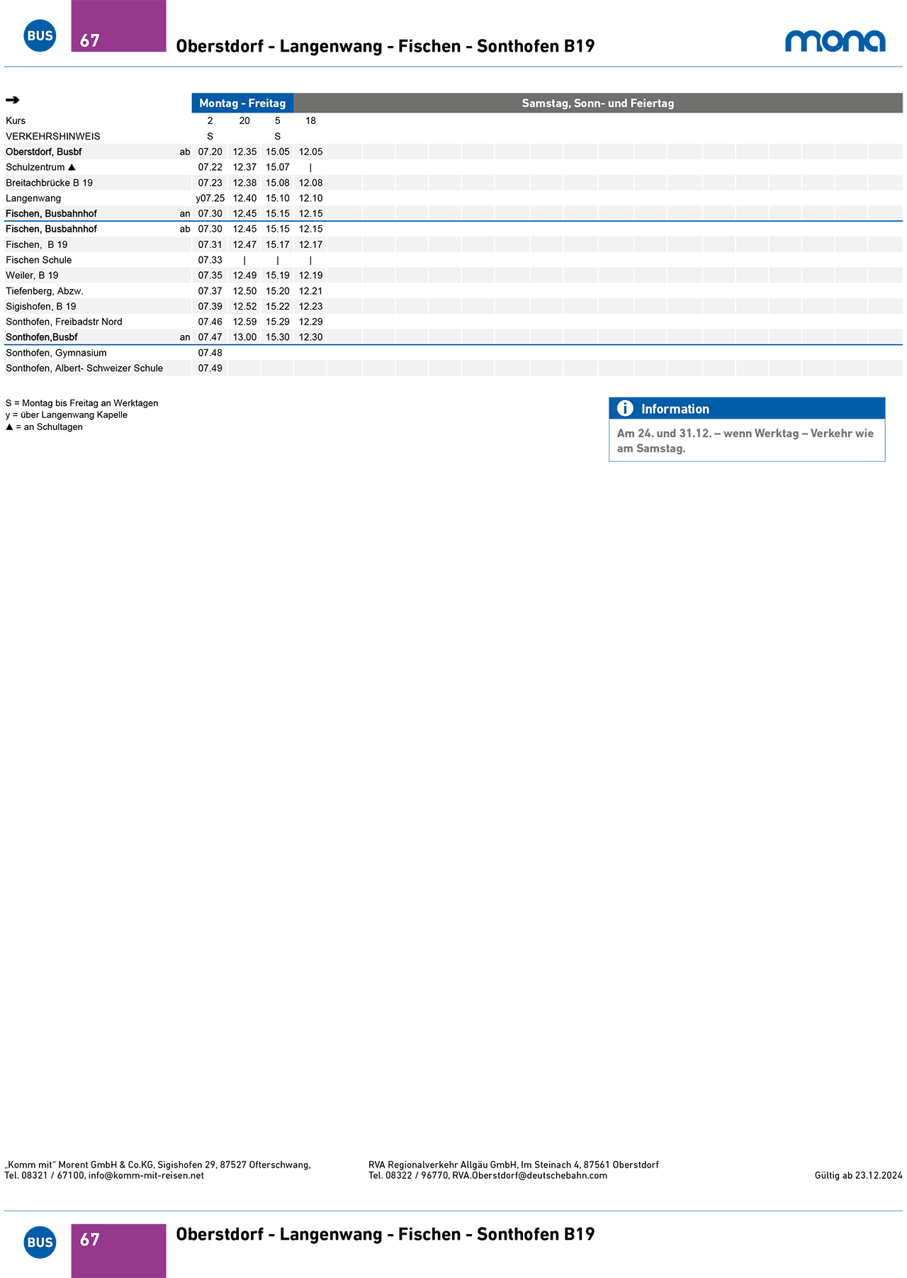 Linie 67 Seite 1