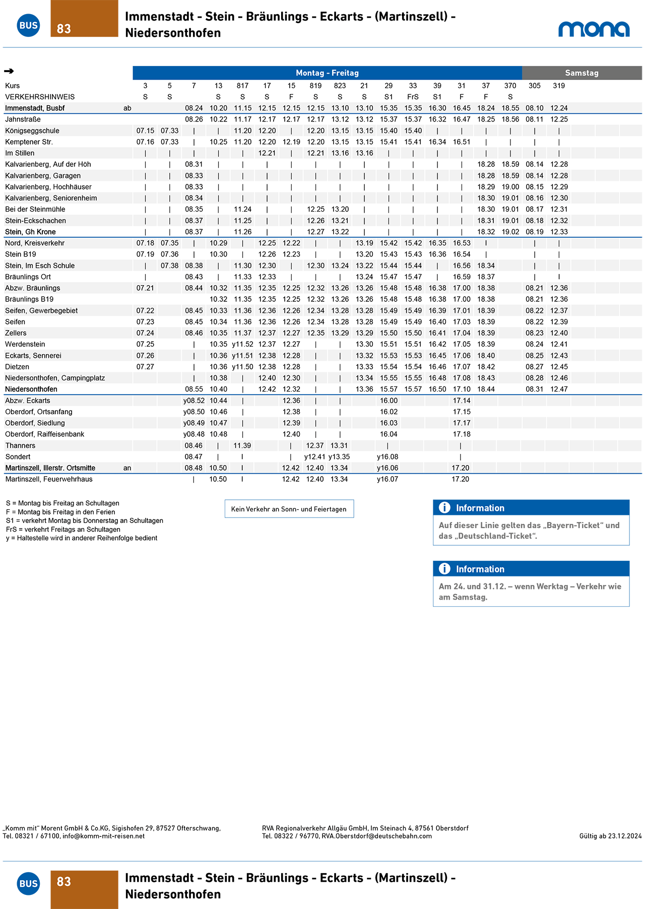 Linie 83 Seite 1