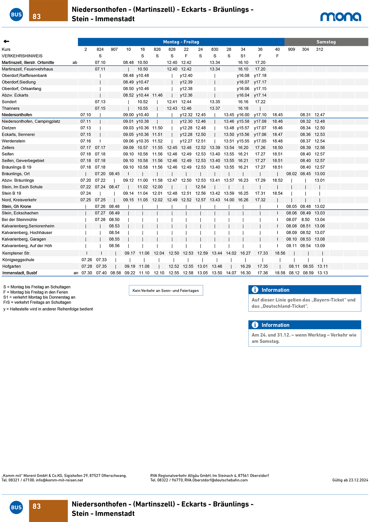 Linie 83 Seite 2